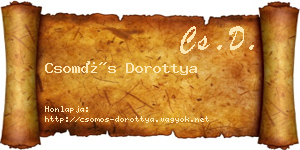Csomós Dorottya névjegykártya